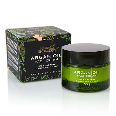 КРЕМ ЗА ЛИЦЕ С АРГАНОВО МАСЛО „HERBAL ENERGIES“, 50 ГР